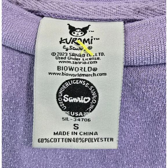 Kuromi Sanrio Sweatshirt Women Small Purple Crew Pullover Hello Kitty Hot Topic - Picture 3 of 9